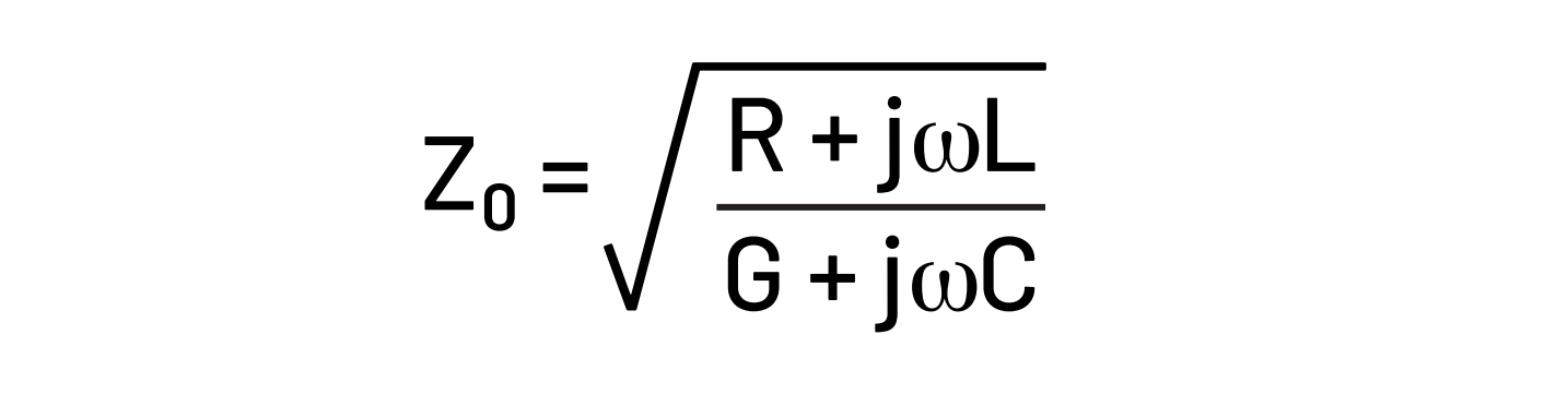 Characteristic impedance formula for a lossy transmission line