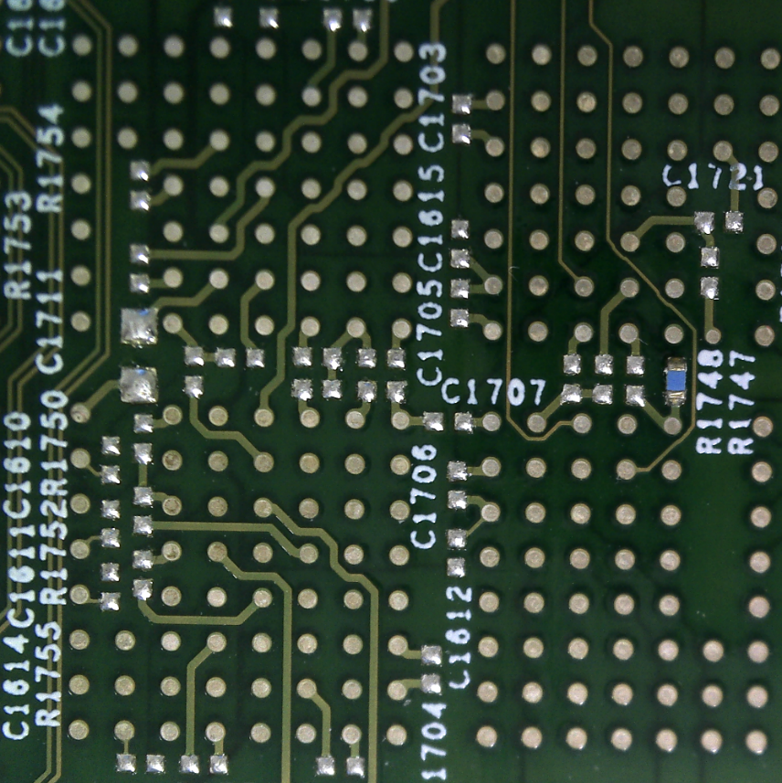 Via farm on backside of a BGA packaged component img1_0