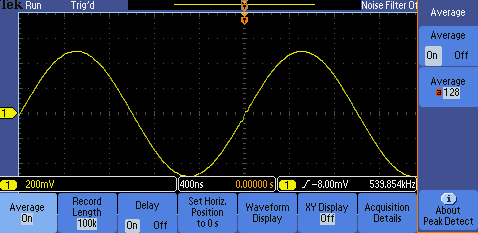 Average acquisition mode function clean waveform img2_1