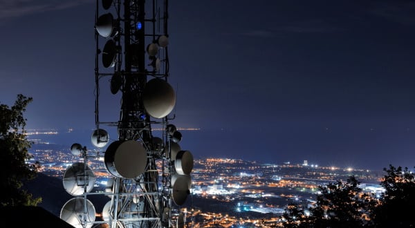 A telecommunications tower