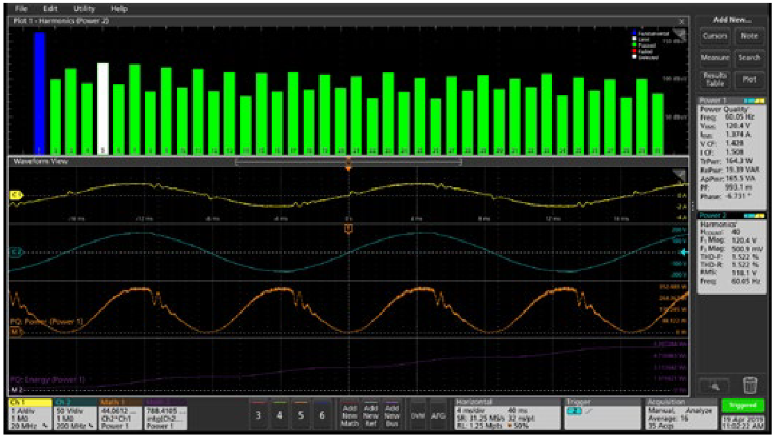 Automate common measurements such as true power, apparent power, reactive power, power factor and many more.