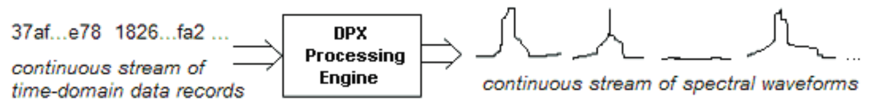 Data records are processed in DPX transform engine.