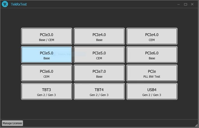 Diagram of long channel BERT stress calibration for PCIe 6.0 RX testing.