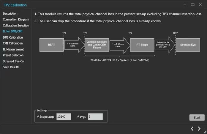 Screenshot of TP2 calibration targets.