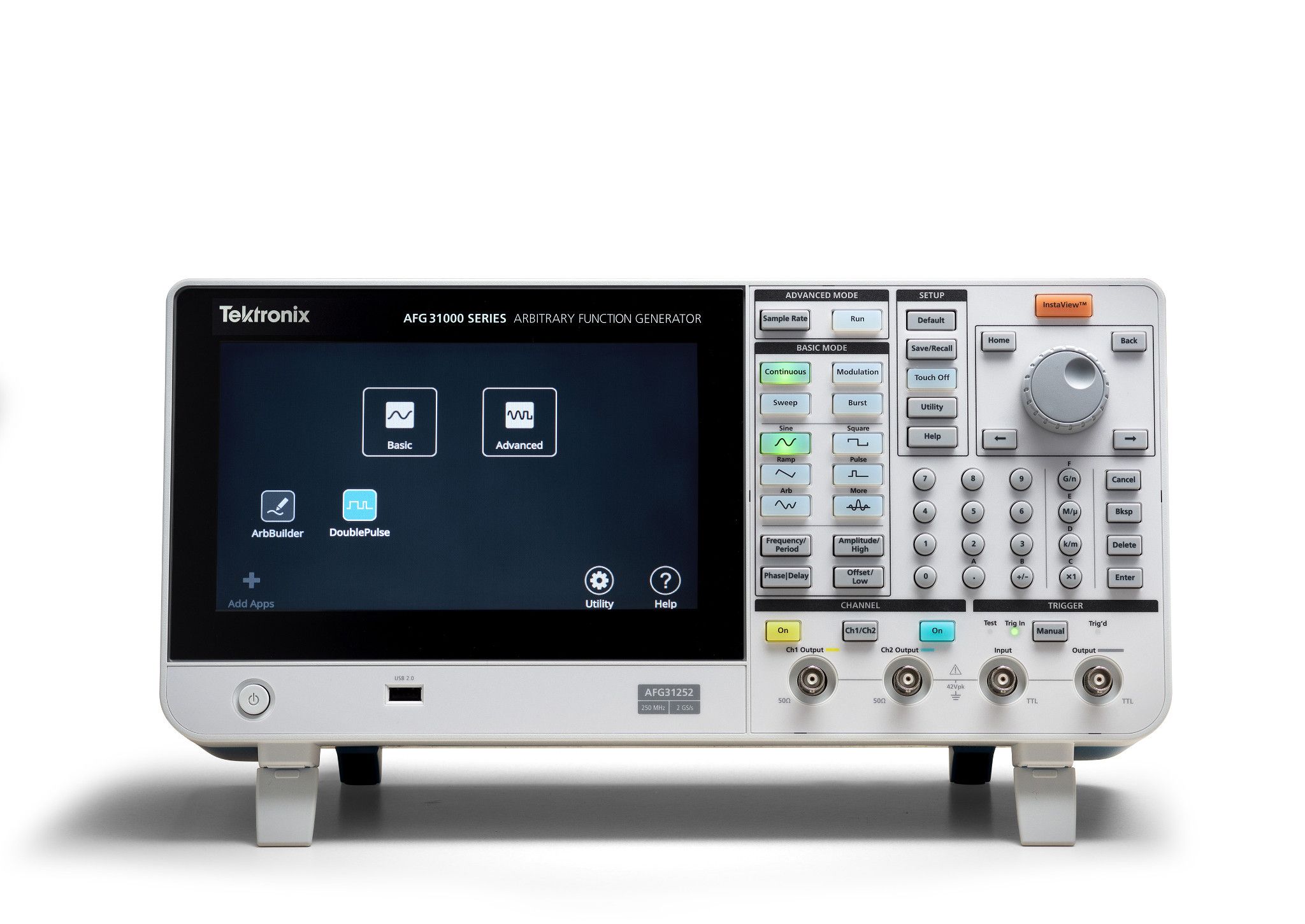 AFG31000 arbitrary function generator with built-in double pulse test functionality