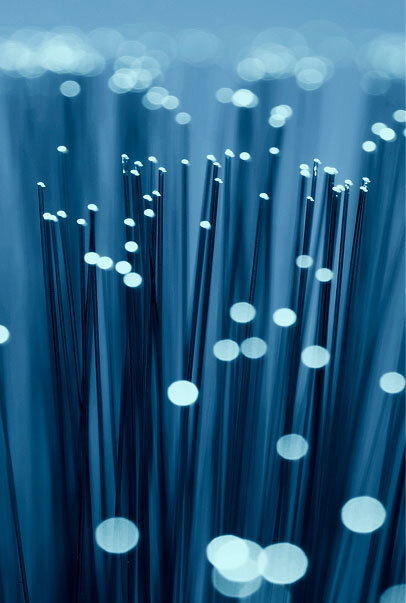 abstraktes Foto von Glasfaserkabeln