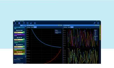 A screenshot from Keithley Kickstart software showing signal inputs.