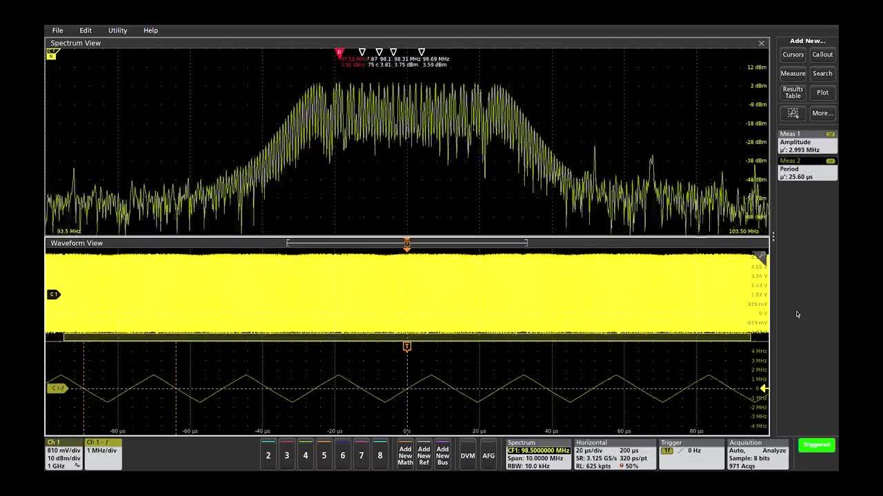 5 Series B MSO Multichannel Spectrum Analysis